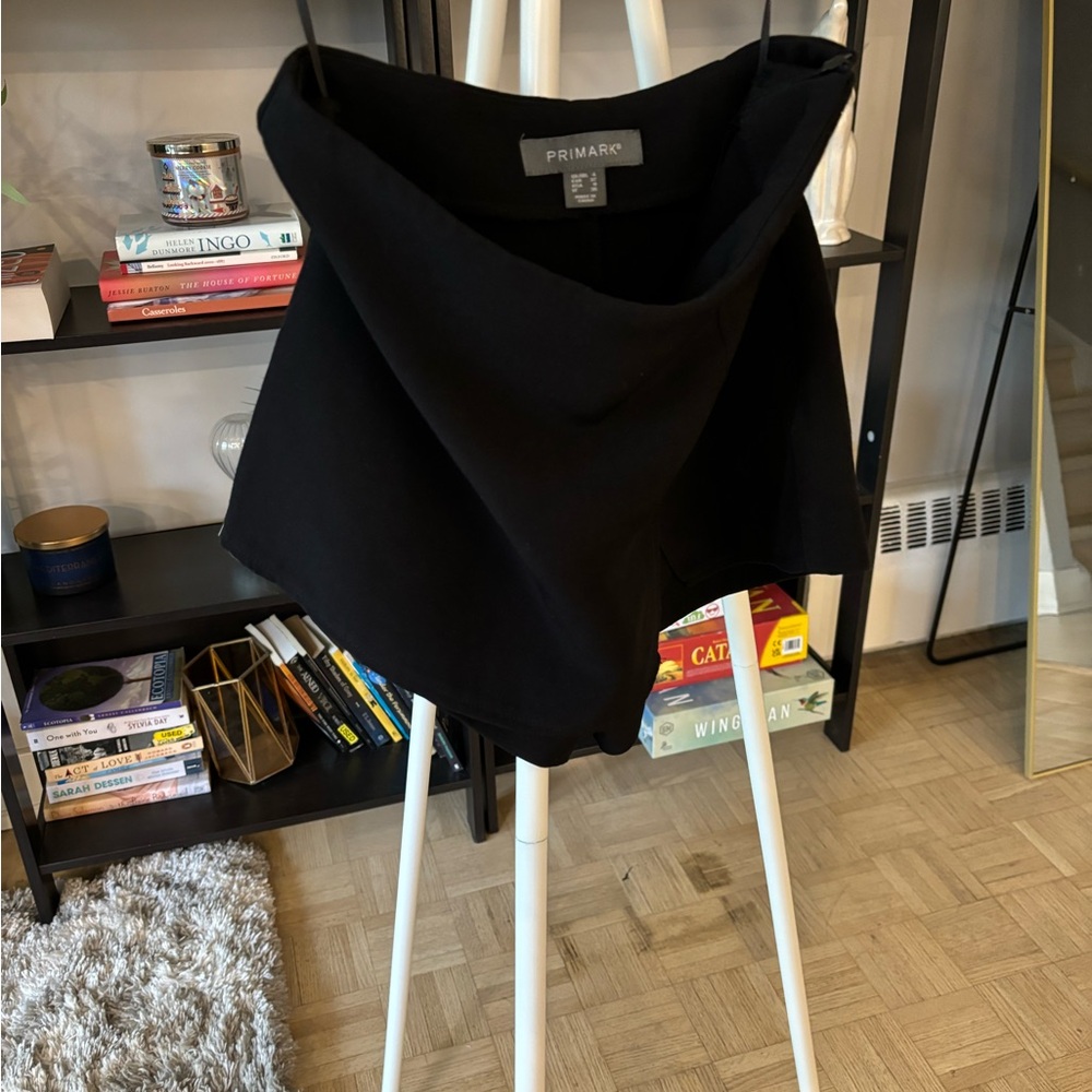 Primark Black Asymmetrical Wrap Mini Skirt